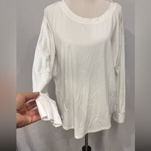 NWT Body & Sol White Long Sleeve Shirt L